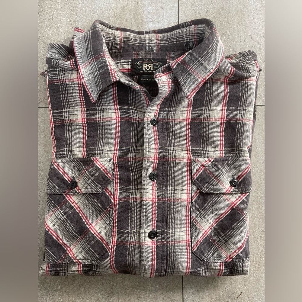 SOLD*** RRL Ralph Lauren plaid cotton shirt